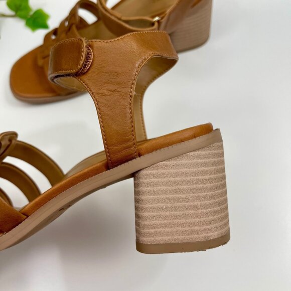 Vionic Maisy Block Heel Strappy Sandals in Tan Size 6 - Picture 11 of 16